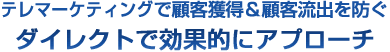 テレマーケティングで顧客獲得＆顧客流出を防ぐ。ダイレクトで効果的にアプローチ